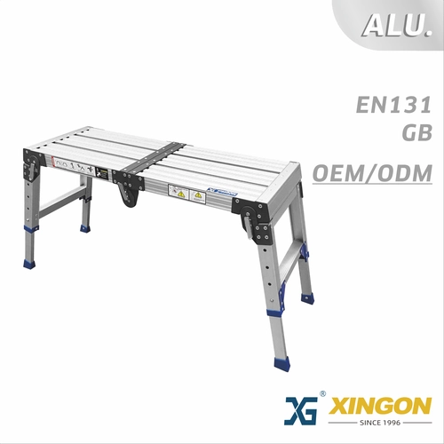 Cina XG-338 【ALLUMINIO】 Scala con piattaforma pieghevole da lavoro regolabile produttore