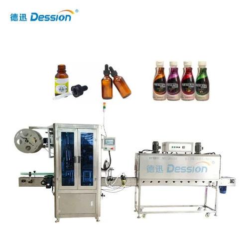 China Automatic Mineral Water Beverage PET Bottle Heat PVC Film Shrink Sleeve Label Wrapping Labeling Applicator Machine manufacturer