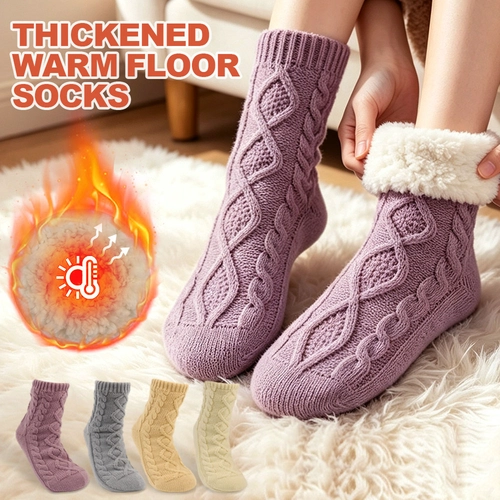 Verdikte comfortabele middenkuit warme vloersokken Warme lamsfleece sokken Wintersokken voor dames