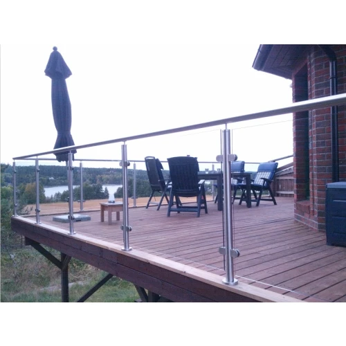 1100mm high balustrade post for glass railing