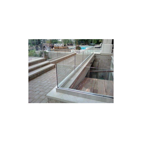 Aluminum U Channel Glass Railing