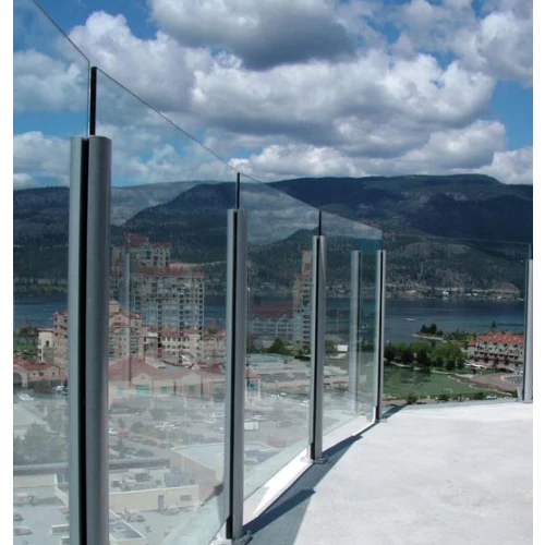 Aluminum railing square & round post for balcony, deck, pool fencing ...
