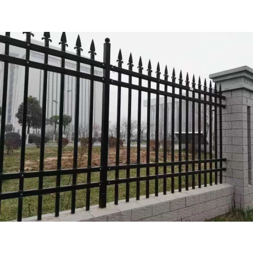 galvanized steel picket fence