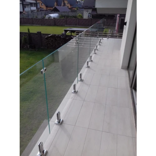 SUS 316 Stainless Steel 180 Degree Mirror Glass Fixing Clamps, H Glass Clip