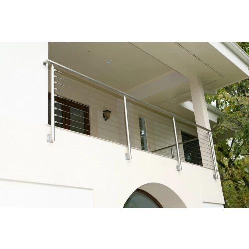 Balustrade post for cable railing system