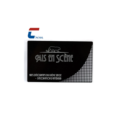 بطاقات الزيارة المعدنية السوداء