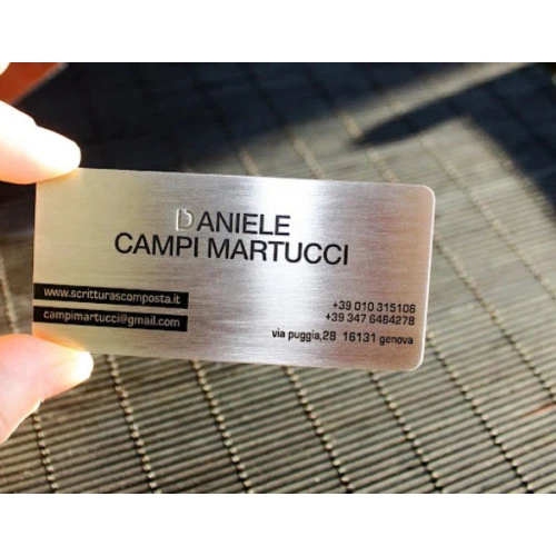 拉丝金属名片创新佳金属卡制造商