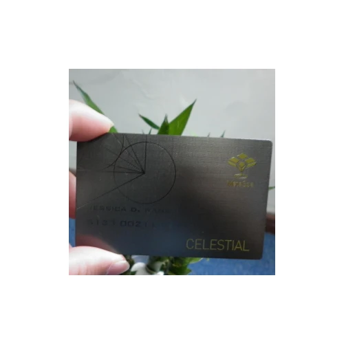 Custom Embossed Black Membership Metal Card