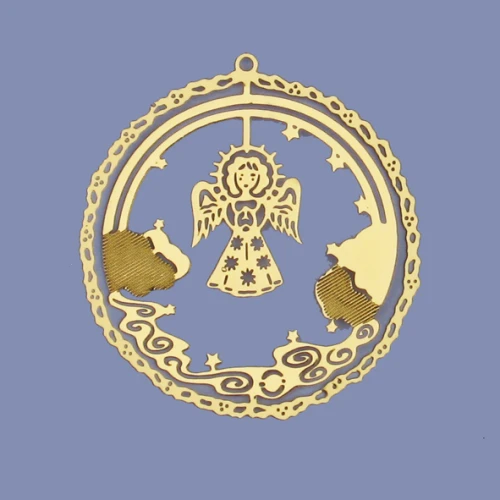 زينة شجرة عيد الميلاد المعدنية المعلقة