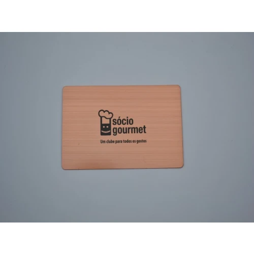 China brushed rose gold metal card with modern design manufacturer