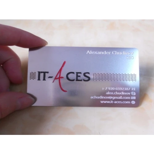 China die cutting etched metal business cards manufacturer