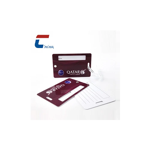 Etiquetas de bagagem de hotel de pvc rígido