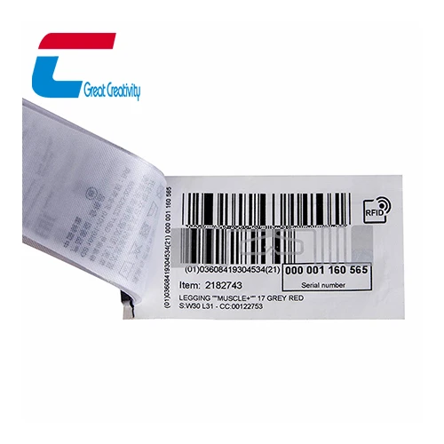 porcelana etiqueta de cuidado de lavado rfid para lavandería con transferencia de calor fabricante