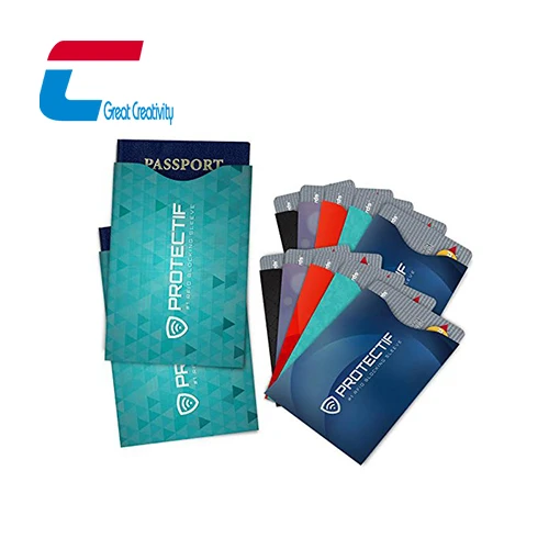 μανίκια προστασίας rfid για πιστωτική κάρτα και διαβατήριο