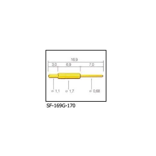 China Brass pogo pin with gold plated SF-PPA169G-170 manufacturer