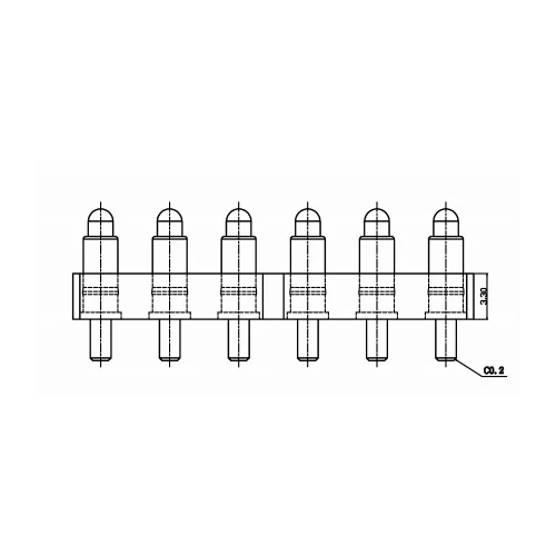 Dip Pogo Pin 12Pin Pogo Pin federbelasteter Batterieanschluss