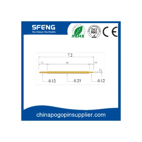 China Gold Plated Brass Double Head Pogo Pin Battery Connector manufacturer