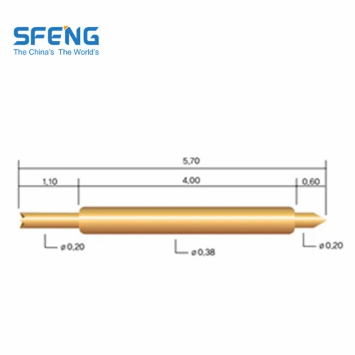 China Gold plated small double-headed pogo connector pin with high precision manufacturer
