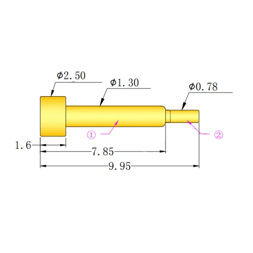 SFENG Vergoldeter Pogo-Pin-Anschluss für Leiterplatte