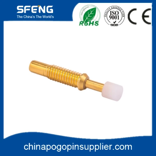 China brass gold plated with thread and plastic tip pogo pin manufacturer