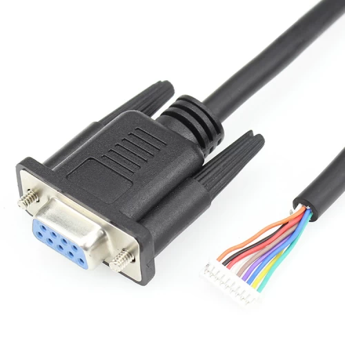 6FT customized molding d-sub connector DB9 Cable Male to Male plug ...