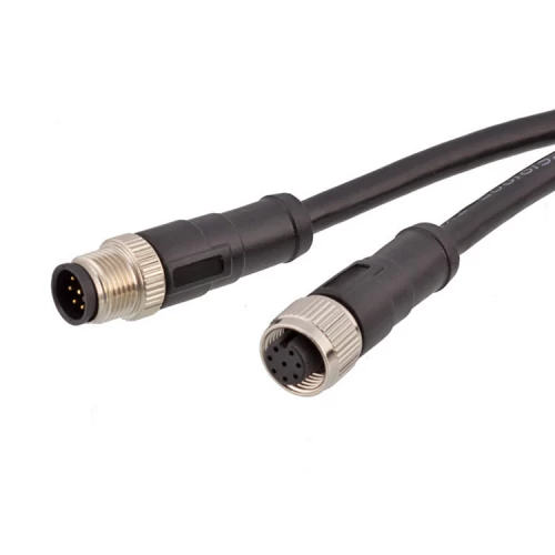 M12 A coding 8 pin male cable China supplier,M12 A coding 8 pole female