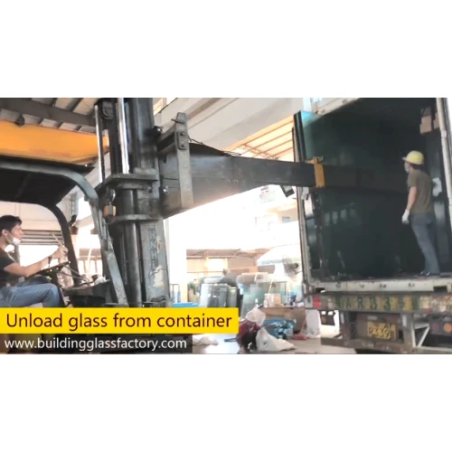 The best way to unload container for standard size glass