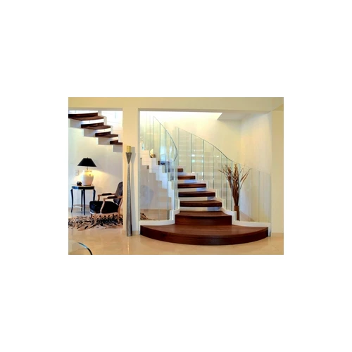 Irregular Glass Stair Railing