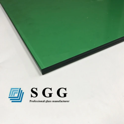 10.38MM Dark Green Laminated glass, 551 Dark Green pvb film Laminated