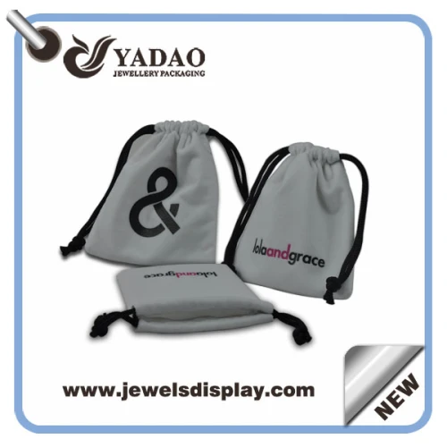 2015 Newest Jewelry Pouch Velvet Jewelry Pouch Custom Printed Jewelry Pouches with Drawstring pouch