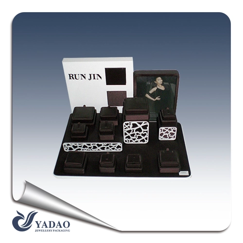 2015 Neueste Yadao Schmuckständer Großhandel Hersteller elegant abgedeckt PU-Leder handgemachten Schmuck-Display (PLZ0047)
