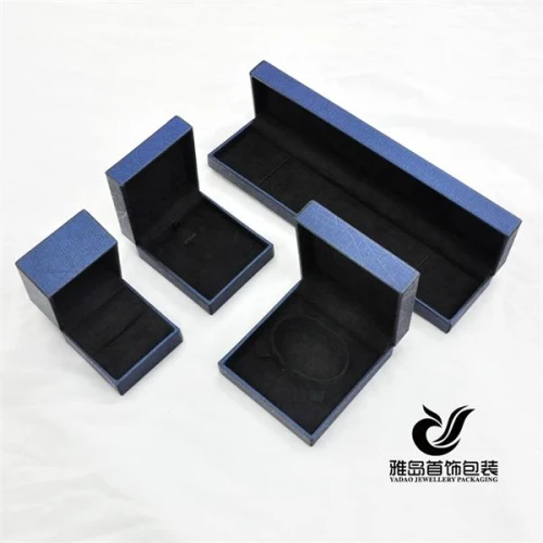 Blue plastic jewelry box set for jewelry package made in China