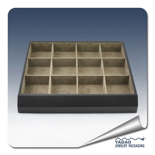 Brown leather Jewelry bangle display tray