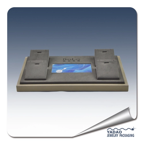 Chinese manufacturer of Factory price of high end suede necklace exhibitor trays,necklace display trays,necklace presentation trays