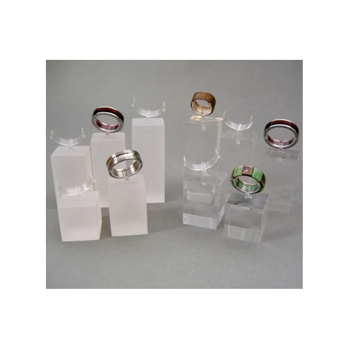 stand de exibição de jóias de acrílico transparente para o suporte de design de jóias anel personalizado ring