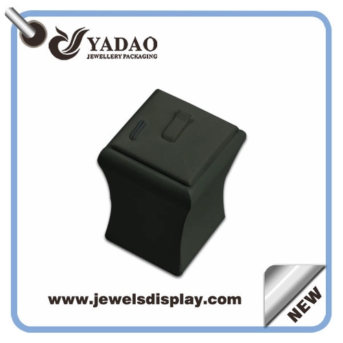 Benutzerdefinierte PU-Leder und MDF Ring Ausstellerflächen, Ring Display Requisiten, Ringzähler Präsentation für Schmuck Ladentheke und Fenster Großhandel