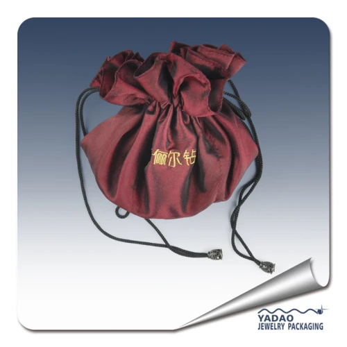 Custom silk jewelry pouch