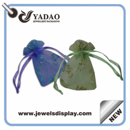 Fashion most popular organza jewelry bag with drawstring made in China