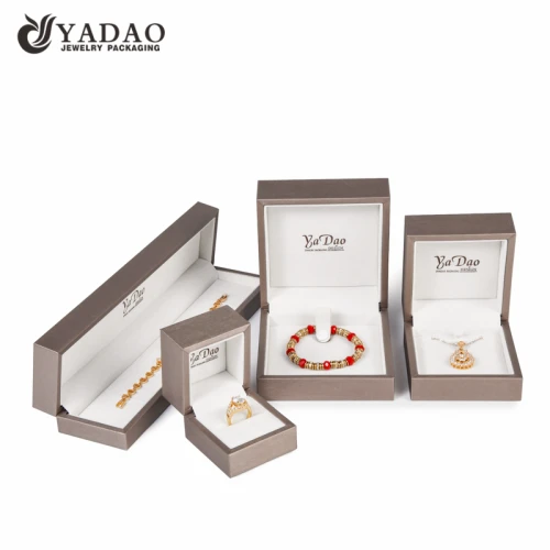 Luxury handmade pu leather color custom ring box