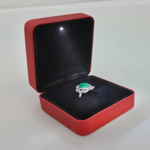 Luxe métal de haute qualité et en cuir bijoux poitrine et des boîtes avec de la lumière LED pour les bijoux et cadeaux affichage et d'exposition utilisé dans la boutique de bijoux comptoir et vitrine fabriqués en Chine