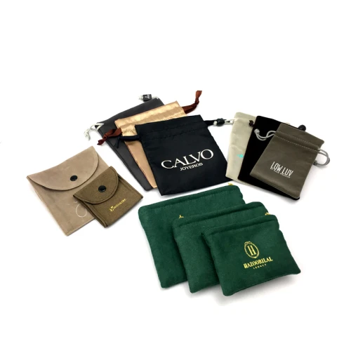 Make Your Jewlry Perfect -Customize OEM velvet leather pouch package bag hot sale with free logo printing and sample cost refund