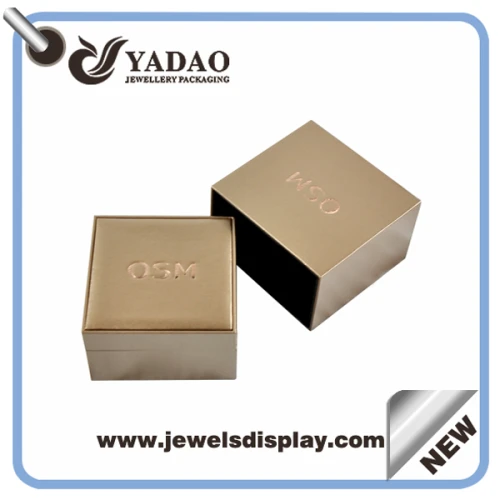 Newest design for Christmas custom  leather ring jewelry boxes ,ring jewelry cheats , plastic ring jewelry cases with slot with your own logo  wholesale made in China