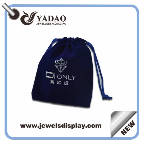 Recent incomparable modest luxury custom women  jewelry packing velvet  pouch gift velvet pouch for necklaces pendants bangles bracelets