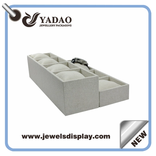 Simple top quality wooden jewelry watch/bangle tray & pads wholesales