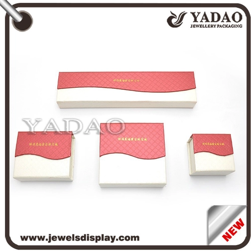 Special designed lib with lines and logo printed jewelry paper storage box