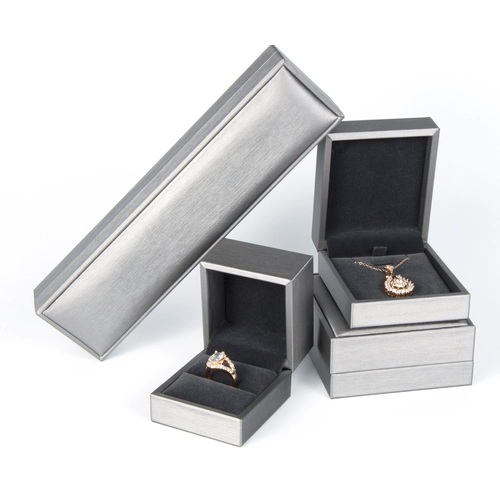 Stock 200pcs PU Leather Box Jewelry Leatherette Bracelet Ring Necklace Display Packaging Box