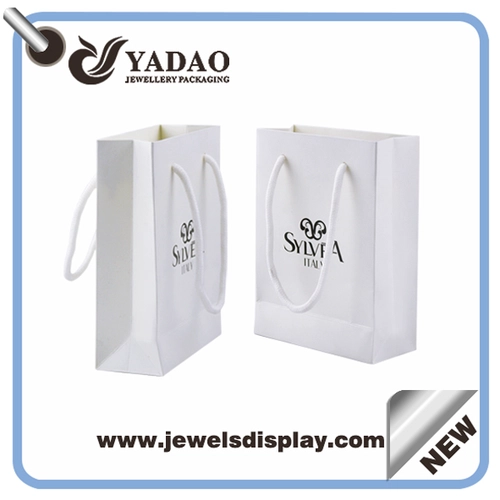 White paper bag jewelry package for jewelry bag made in China