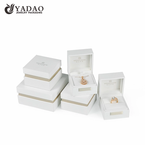 Weiße Kunststoffbox Schmuck Organizer Aufbewahrung Schmuckschatulle mit individuellem Logo gedruckt