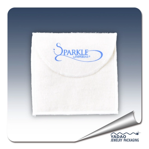 White velvet pouch for jewelry shopping bag jewelry pouch with logo from China manufacturer