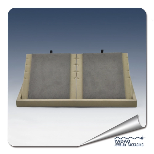 Wholesale factory price for wooden pu and velvet pendant display tray for jewelry display by chinese manufacturer